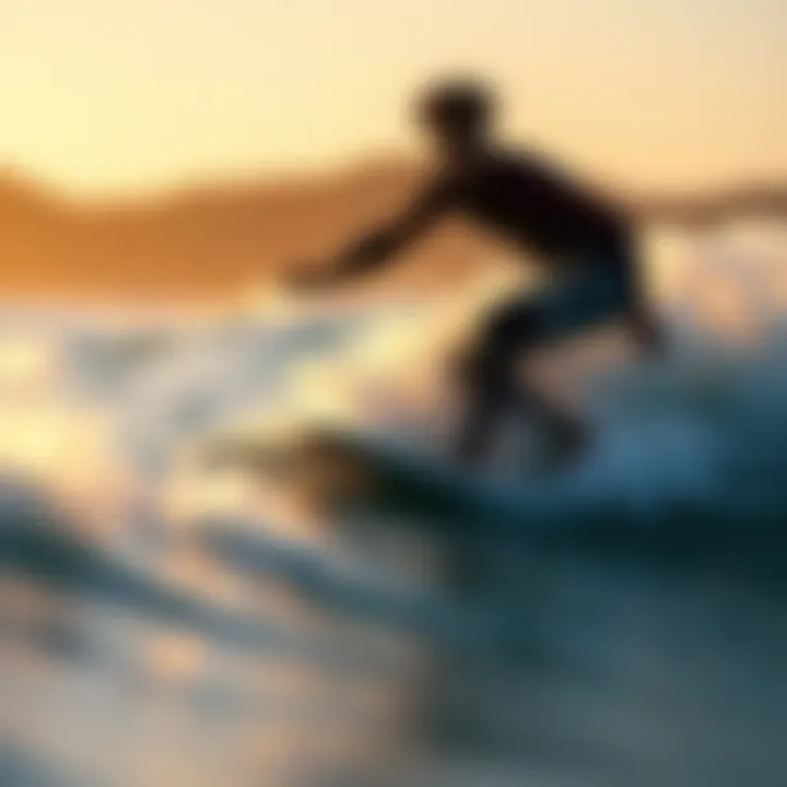 Surfer in Action at Capitola A close-up shot of a surfer riding a wave at Capitola.