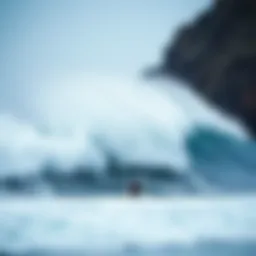 Waves crashing at Linda Mar Beach