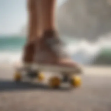 Material comparison of surfskate shoes