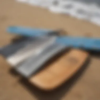 An array of hand planes designed for body surfing