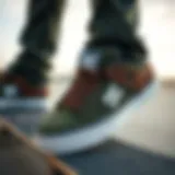 Stylish DC Skate Shoes for Ultimate Performance Stylish DC skate shoes on a skateboard