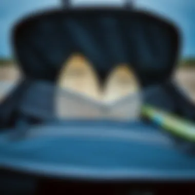 Multiple Compartments for Surfboards An open Dakine Double Surfboard Travel Bag revealing multiple compartments for surfboards