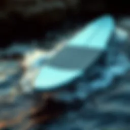 Innovative floating surfboard design showcasing buoyancy mechanics