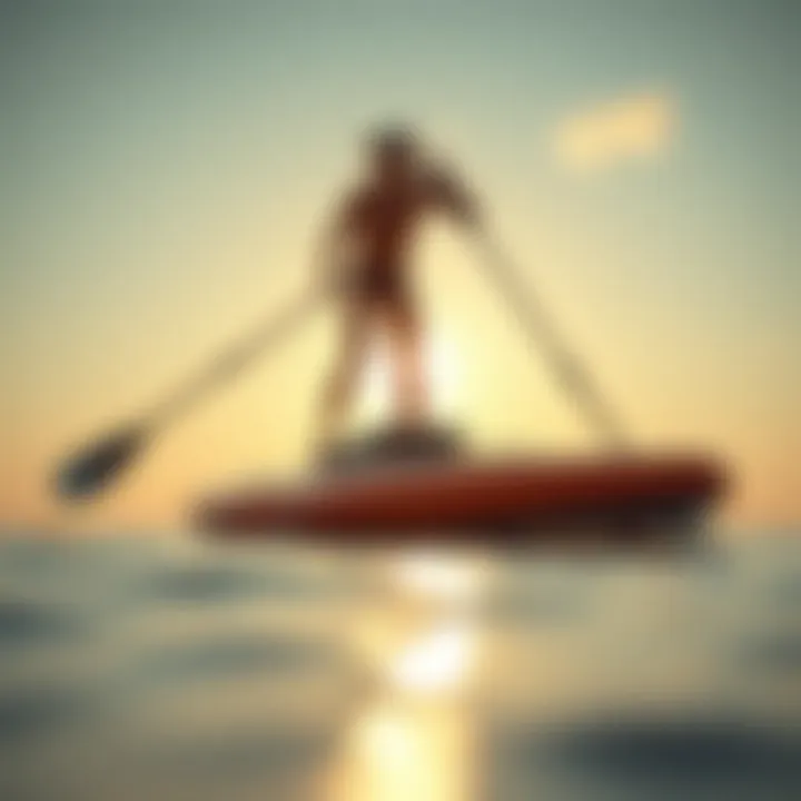 Innovative Motorized SUP Design An innovative design of a motorized SUP showcasing its unique features.