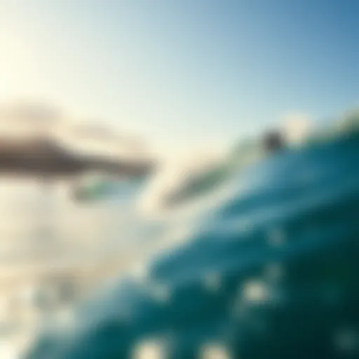 Surfers in Action at the World Surf League A captivating view of surfers riding waves at a World Surf League event