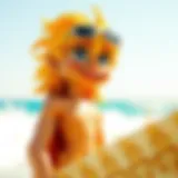 Gidget character embodying surf culture