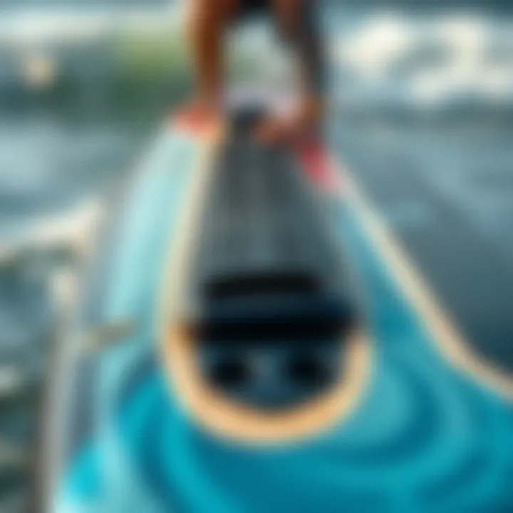 Intricate Design Features of Jet Body Board Close-up of jet body board design features