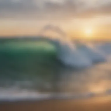 Waves crashing on the shoreline at Daytona Beach