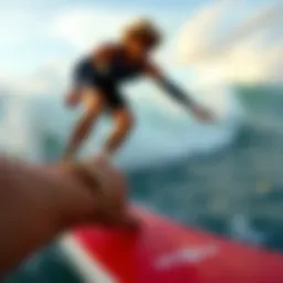 Stylish Shark Off Bracelet worn during surfing