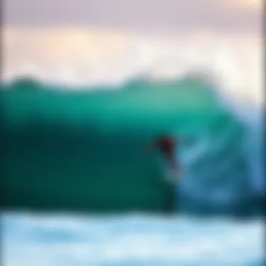 Surfer riding a wave in Costa Rica