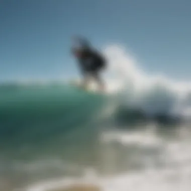 Surfer landing a back roll successfully