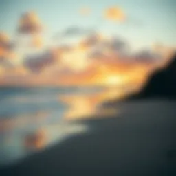 A serene beach scene emphasizing tranquility and mental clarity.