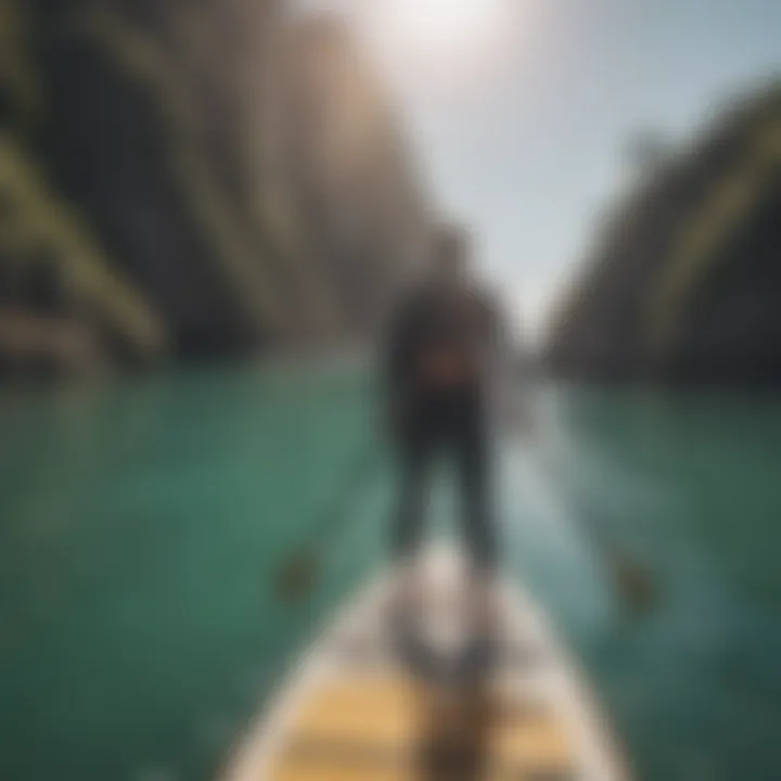 A group of enthusiastic paddlers exploring coastal waters