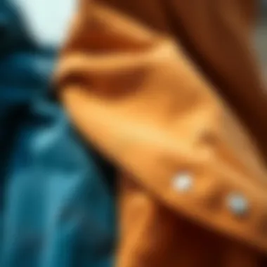 Close-up of eco-friendly materials used in ponchos