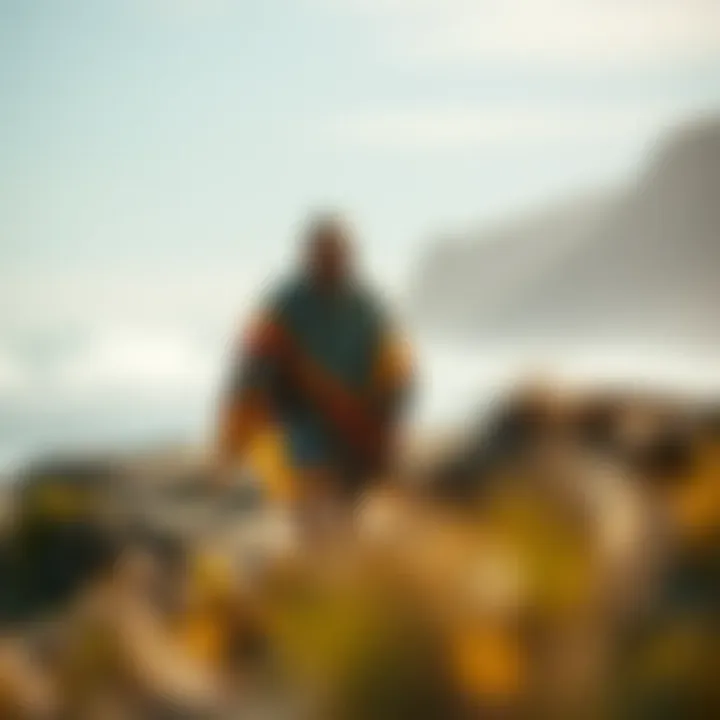 Versatile poncho in various outdoor settings