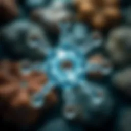 The molecular structure of water showcasing its unique bonding properties