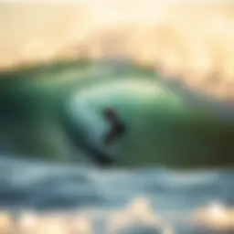 Dynamic surf maneuver showcasing the win tube technique