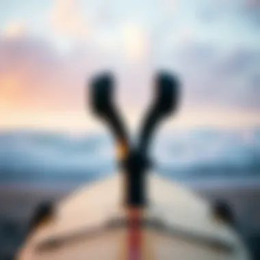 Close-up of surfboard equipment essential for win tube mastery