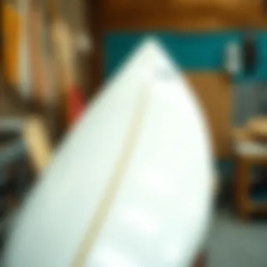 Finished surfboard ready for water with glossy finish