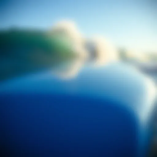 Flat Rail Design Excellence Detailed view of flat rail design on surfboard