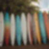 Surfboards displayed at Honolua Surf Co.