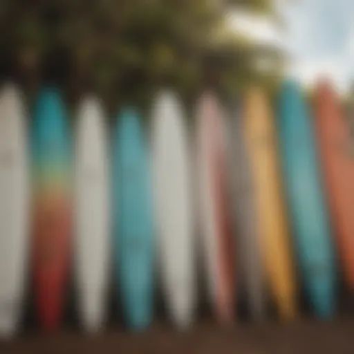 Surfboards displayed at Honolua Surf Co.