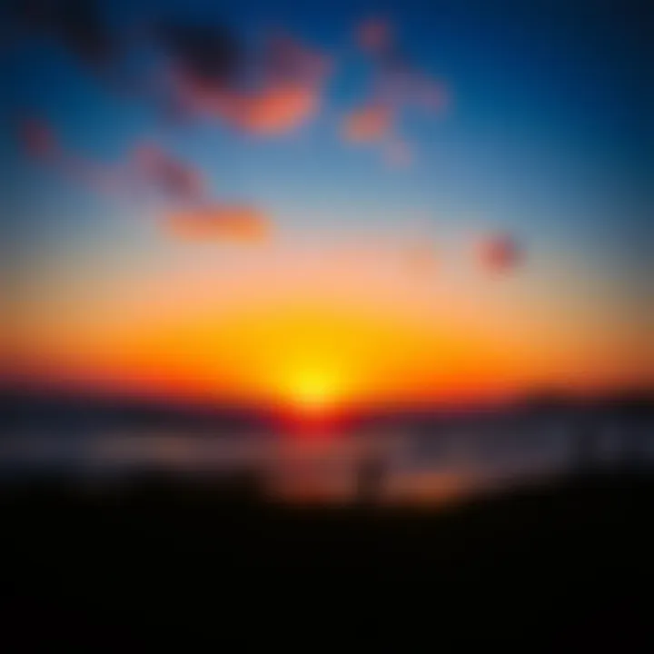 Sunset Over the Surf Culture A vibrant sunset illuminating the surf culture of Hossegor