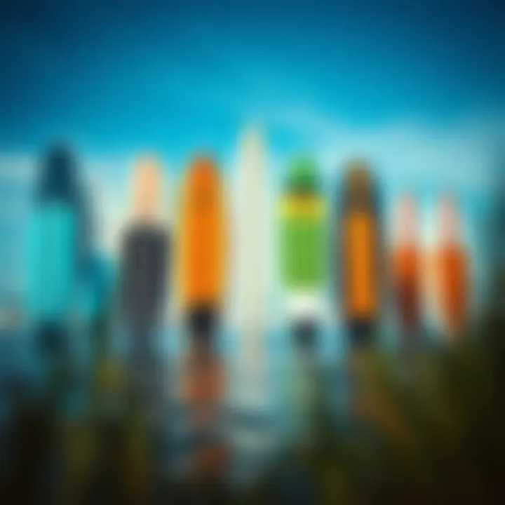 Exploring Different Stand Up Paddleboard Designs Diverse types of stand up paddleboards showcasing different designs