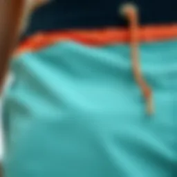 Close-up view of Hurley boardshorts highlighting material texture