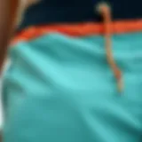 Material Texture of Hurley Boardshorts Close-up view of Hurley boardshorts highlighting material texture