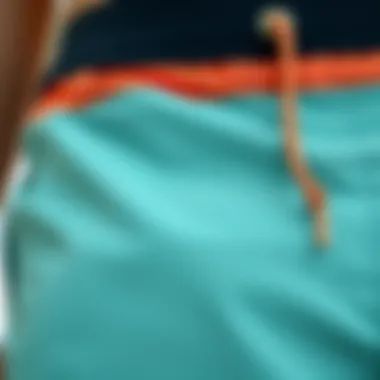 Material Texture of Hurley Boardshorts Close-up view of Hurley boardshorts highlighting material texture