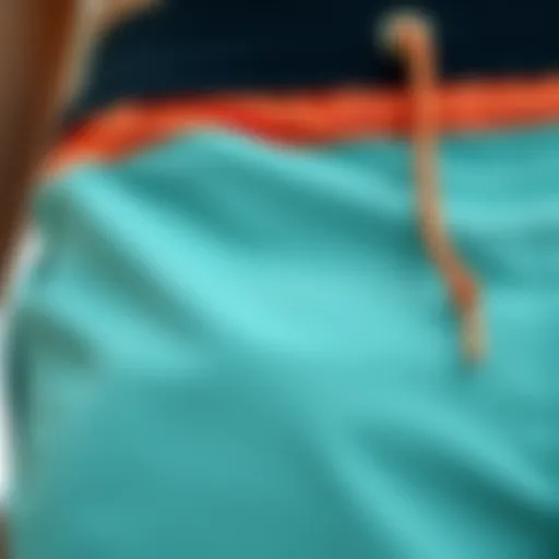 Material Texture of Hurley Boardshorts Close-up view of Hurley boardshorts highlighting material texture