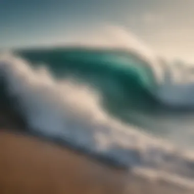 Stunning waves crashing on a pristine beach