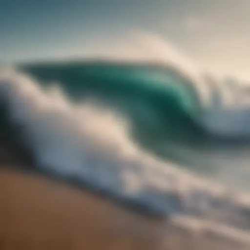 Stunning waves crashing on a pristine beach