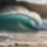 Stunning waves crashing on a pristine Hawaiian beach