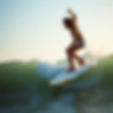 Performance Dynamics in Action An athlete demonstrating performance dynamics while using a 48 inch skimboard.