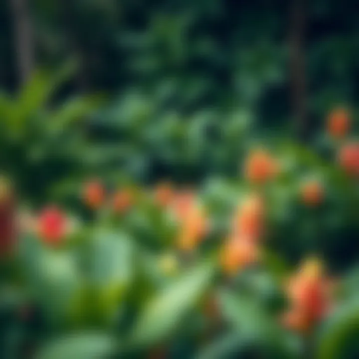 Lush tropical vegetation showcasing Hawaii's biodiversity