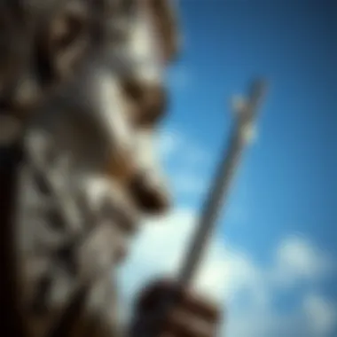 Intricate Craftsmanship of Kahanamoku Statue Close-up view of the Kahanamoku Statue's craftsmanship