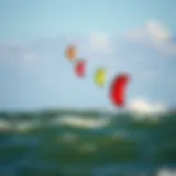 Colorful kites soaring above the waves in St. Pete