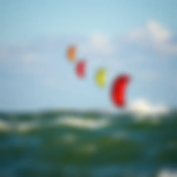 Colorful kites soaring above the waves in St. Pete