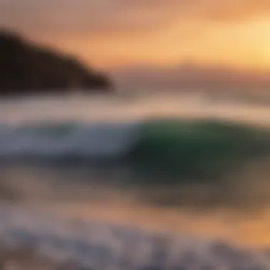 Breathtaking sunset view over La Lancha beach