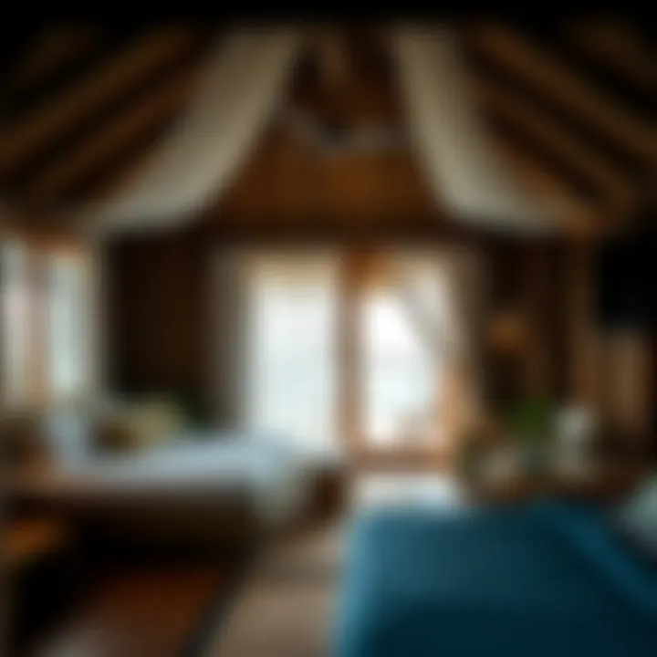 An inviting accommodation option within La Pointe Surf Camp, showcasing a cozy and stylish interior.