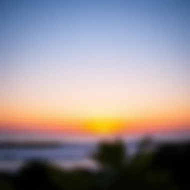 A serene sunset over the waves, symbolizing the connection between surf culture and nature.