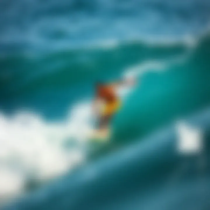 Surfer enjoying optimal conditions with Lamiglas Insane