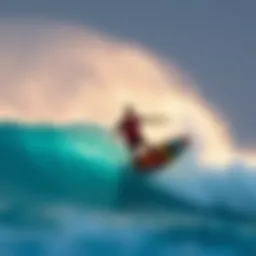 Dynamic wave foil board in action