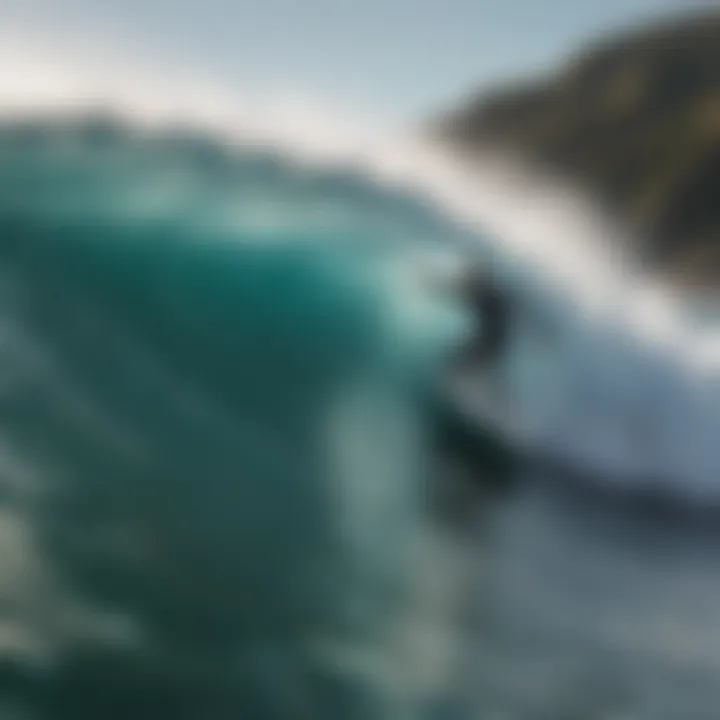 Surfer enjoying a powerful wave