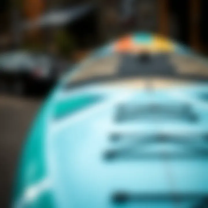 Detailed Look at Naish Triad Design A close-up view of the Naish Triad surfboard showcasing its unique design features.