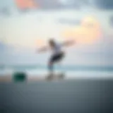 Mastering Balance on the Skateboard Skateboarder practicing balance on a board