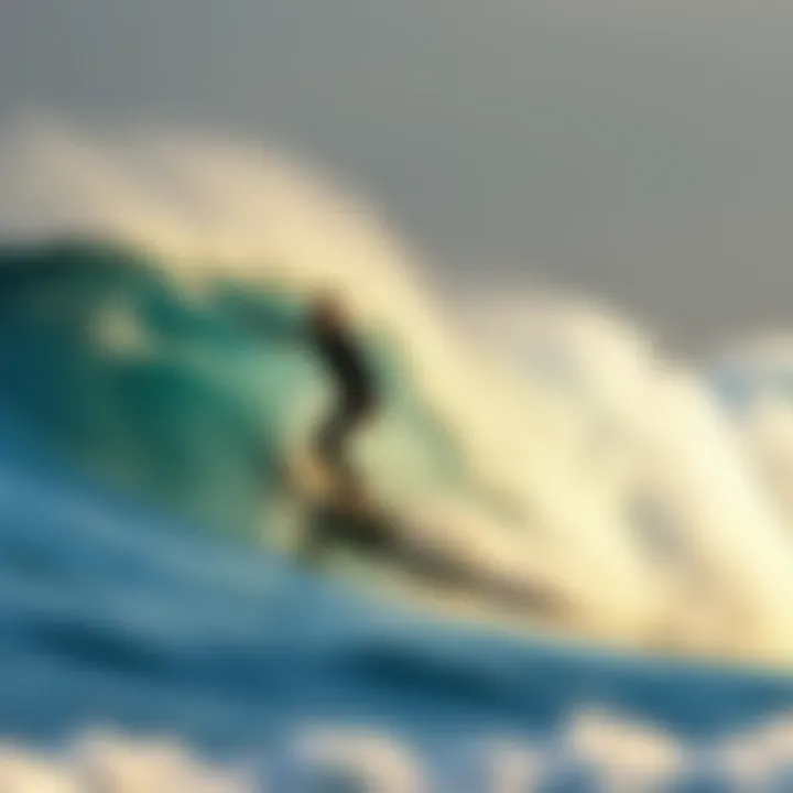 Mastering the Wave A surfer executing a smooth maneuver on a wave