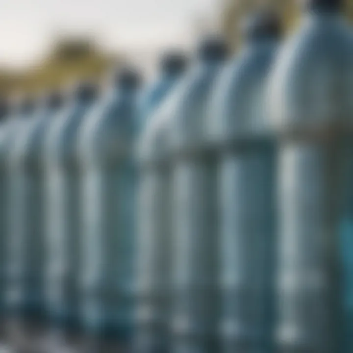 An array of water bottles showcasing different hydration styles.